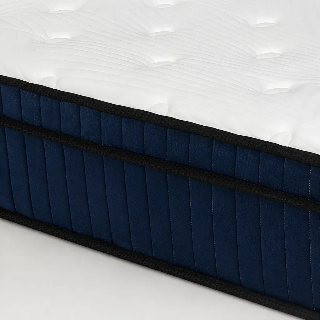 Double Mattress 7 Zone Pocket Spring Medium Firm Hybrid Foam Support Bed