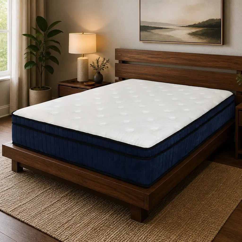 Double Mattress 7 Zone Pocket Spring Medium Firm Hybrid Foam Support Bed