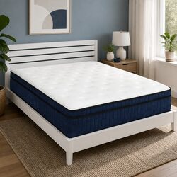 Queen Size Mattress 7 Zone Pocket Spring Medium Firm Hybrid Foam Support