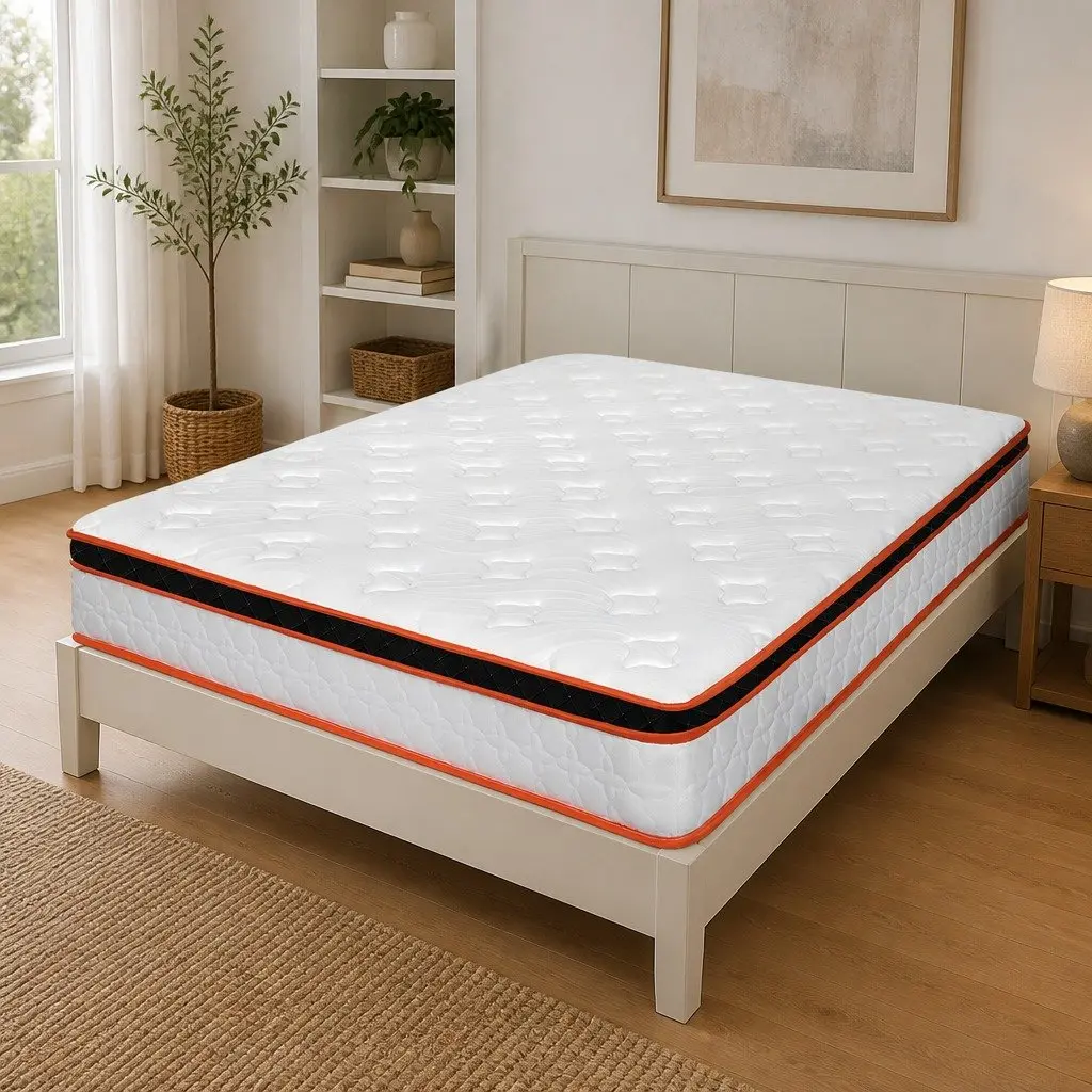 7 Zone Pocket Spring Mattress Medium Firm Double Hybrid Foam Support Orthopedic