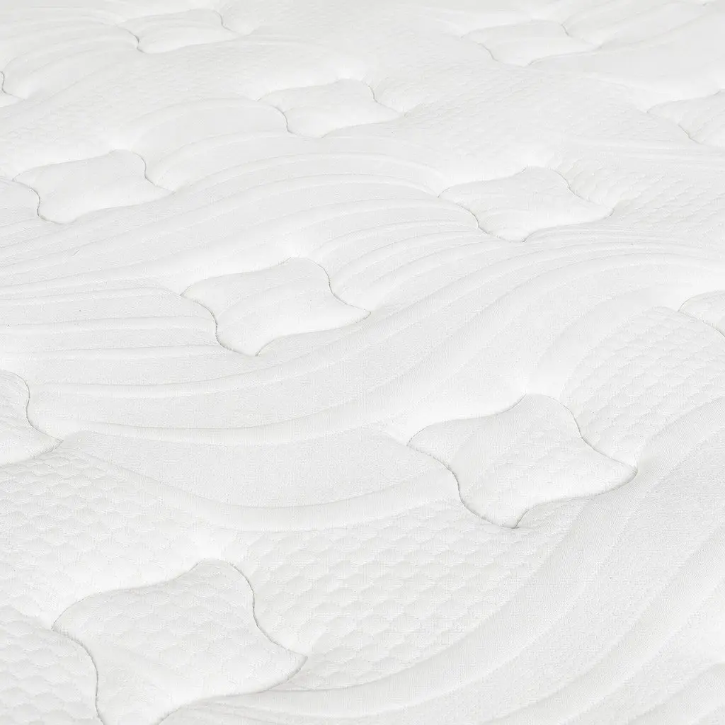 7 Zone Pocket Spring Mattress Hybrid Foam Medium Firm King Size White Orange Black
