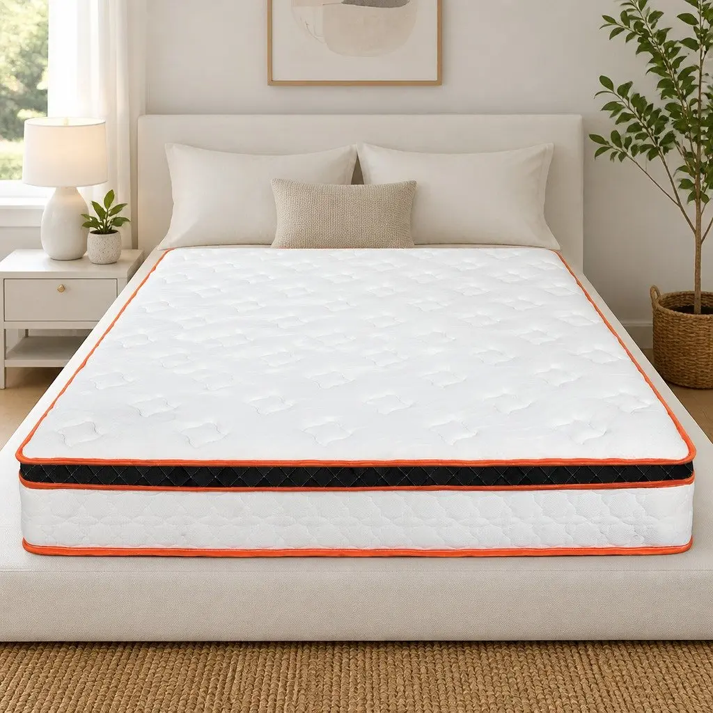 7 Zone Pocket Spring Mattress Queen Medium Firm Hybrid Foam Support Orthopedic