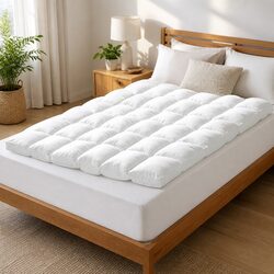 King Bed Mattress Topper Pillowtop 4-5cm Medium Soft