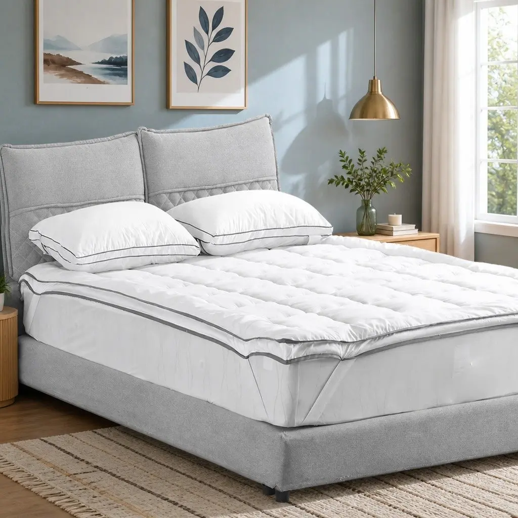 Queen Mattress Topper with 4-5cm Pillowtop Support