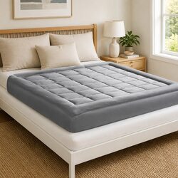 King Single Bamboo Charcoal Fibre Mattress Topper