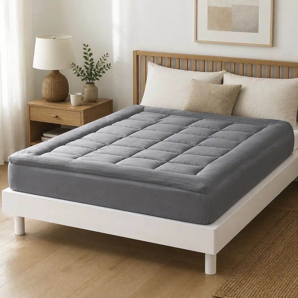 King Size Fitted Bamboo Charcoal Mattress Topper