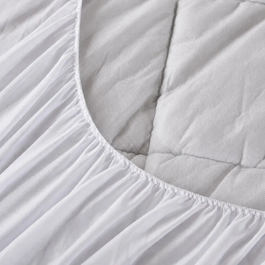 Bamboo Mattress Topper Double Fitted Cooling 190cm L x 137cm W White