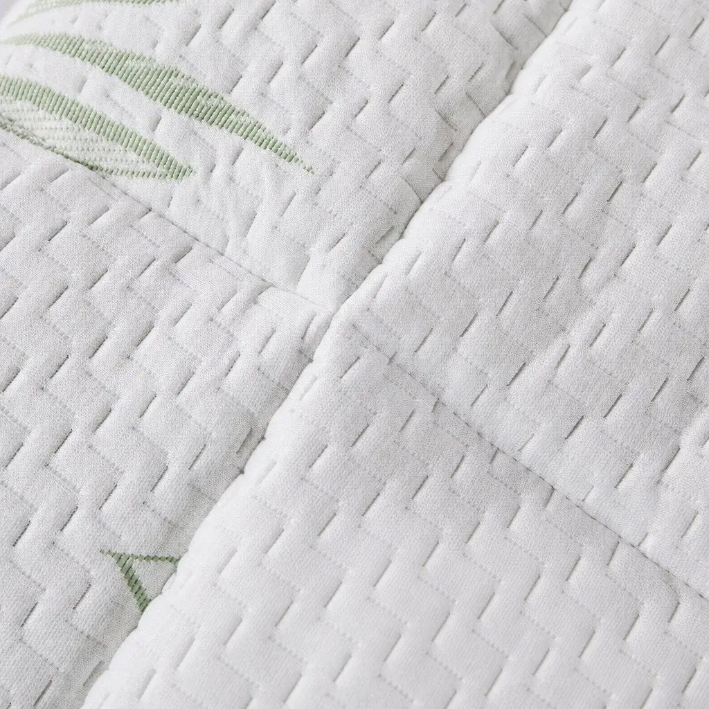 Bamboo Mattress Topper Double Fitted Cooling 190cm L x 137cm W White