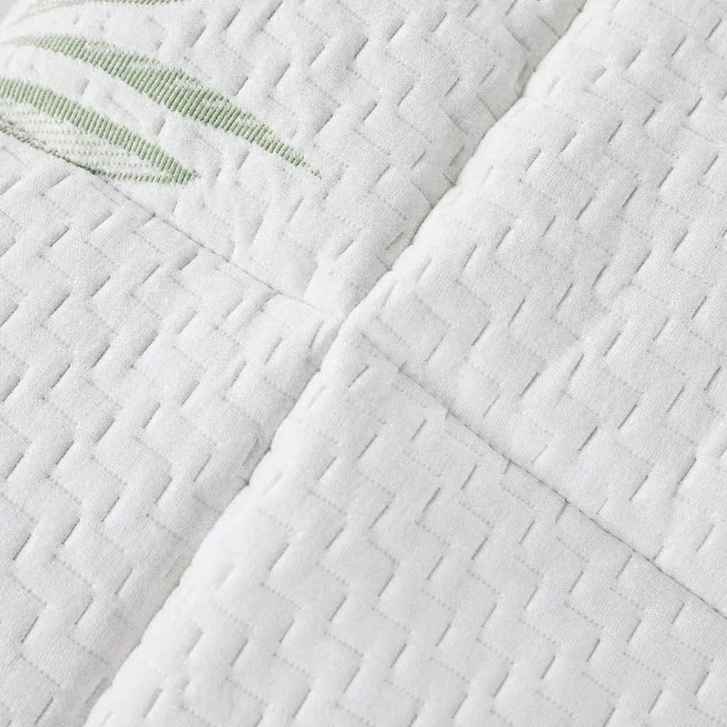 Bamboo Mattress Topper Queen Size Fitted Cooling White