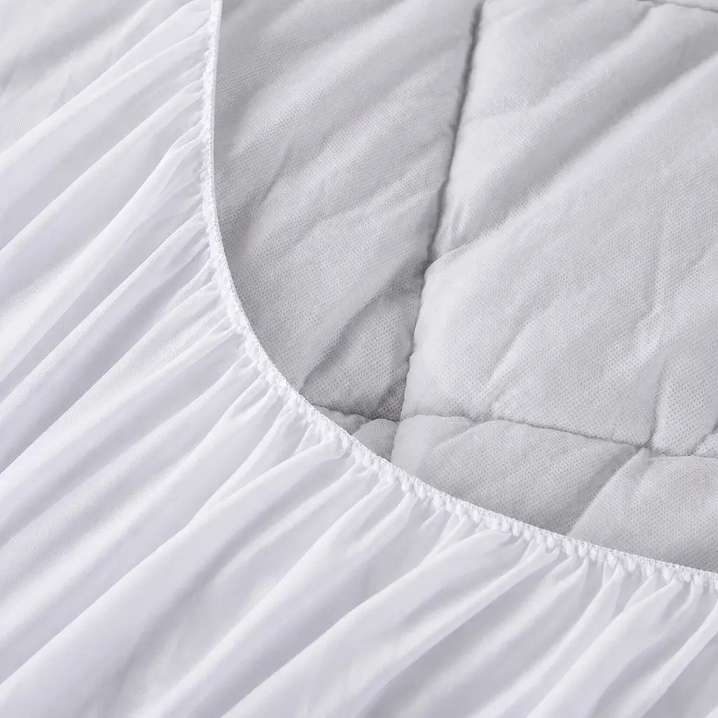 Bamboo Pillowtop Mattress Topper Fitted Protector Cooling Single Size White
