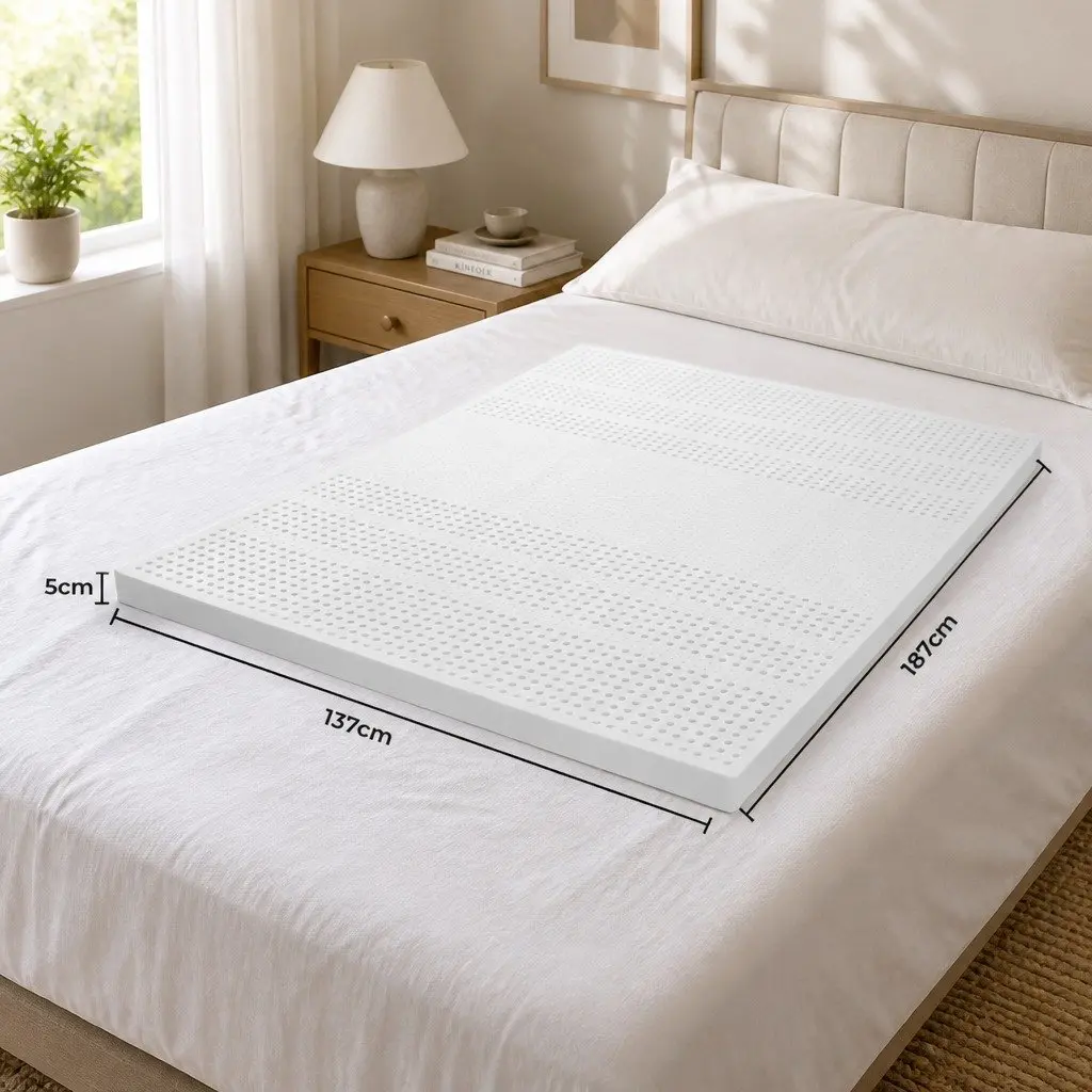 5cm Latex Double Mattress Topper for Restful Sleep