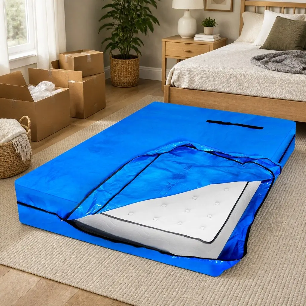 Heavy Duty Queen Mattress Bag with Zip Closure