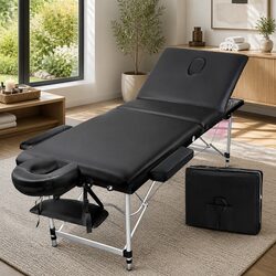 High-Quality Portable Massage Table 60cm Aluminium Black