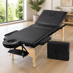 Premium Wooden Massage Table 75cm Wide 3 Fold Adjustable