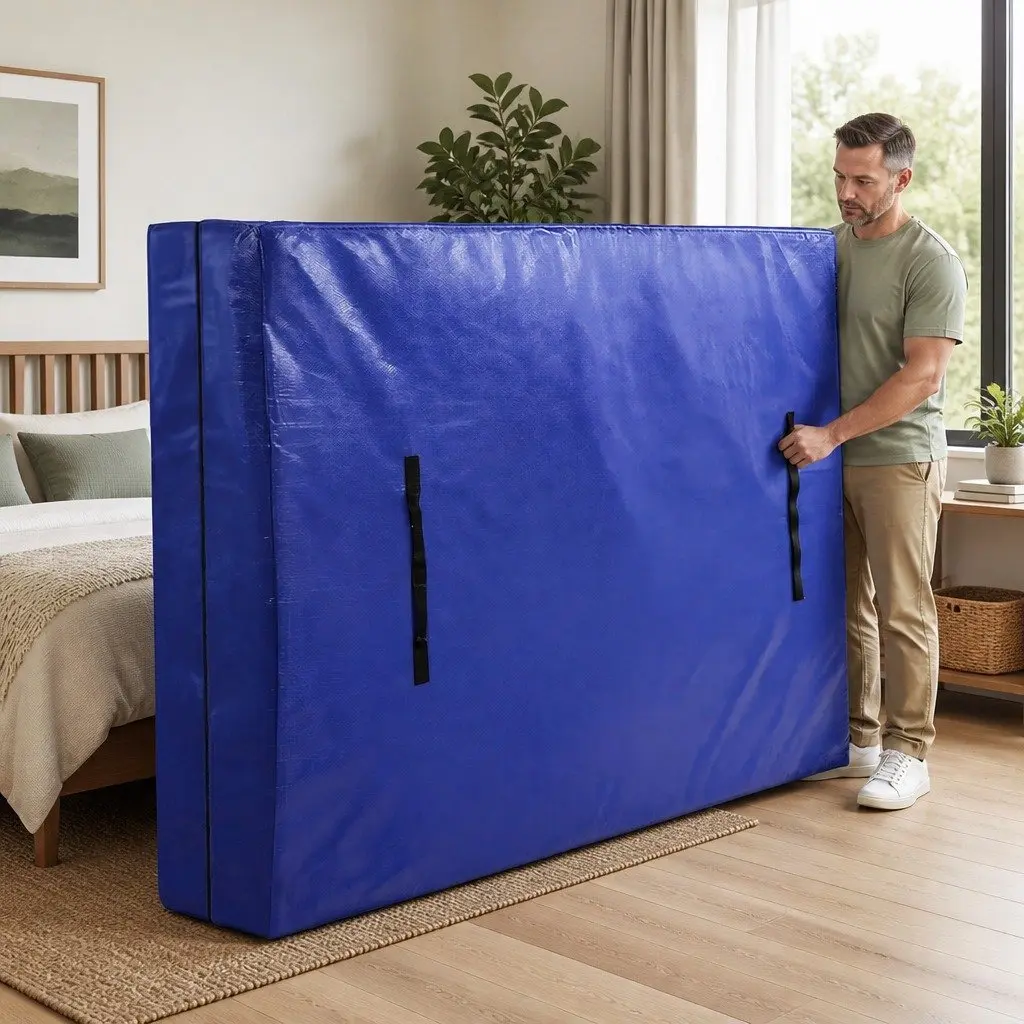 Mattress Bag Heavy-Duty 160gsm PE Fabric Double Waterproof Blue