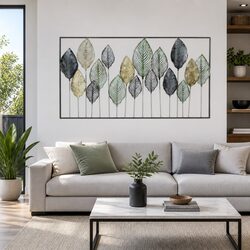 Elegant Metal Wall Art Leaf Tree of Life Design for Home