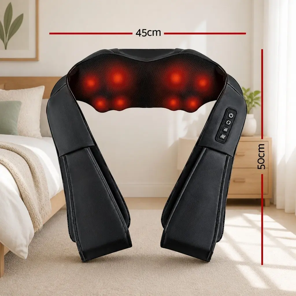 Neck Massager PU Leather 45cm x 50cm Black