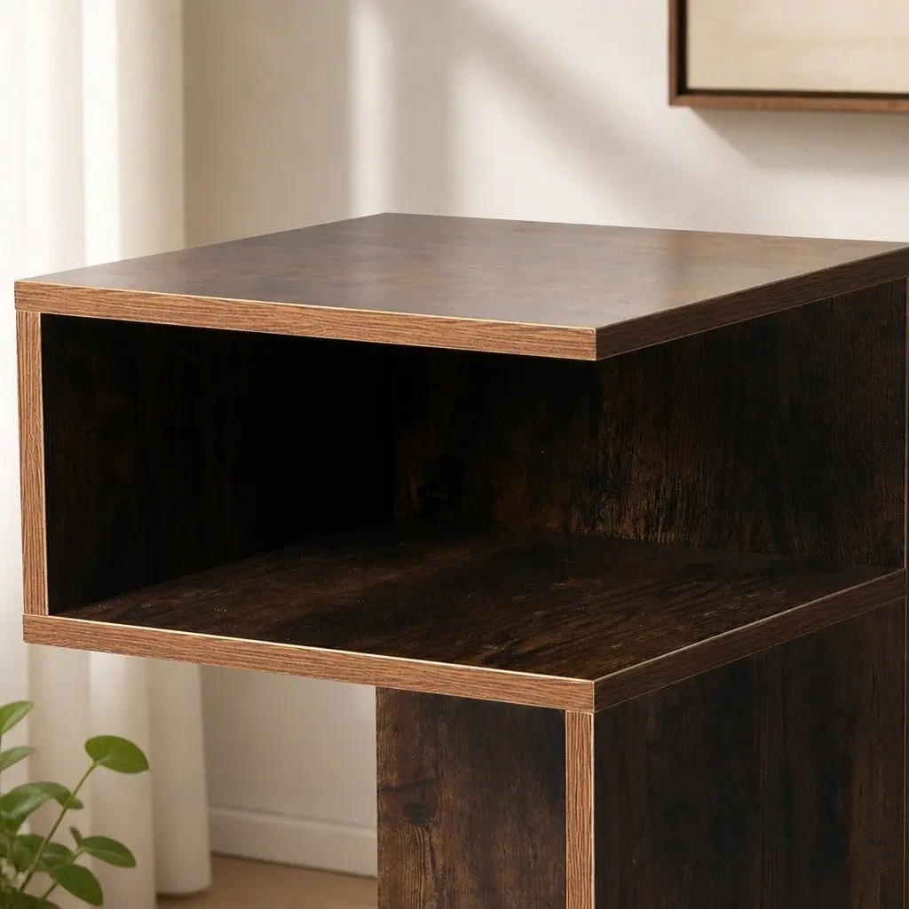Bedside Table Particle Board 33x33x50cm Oak