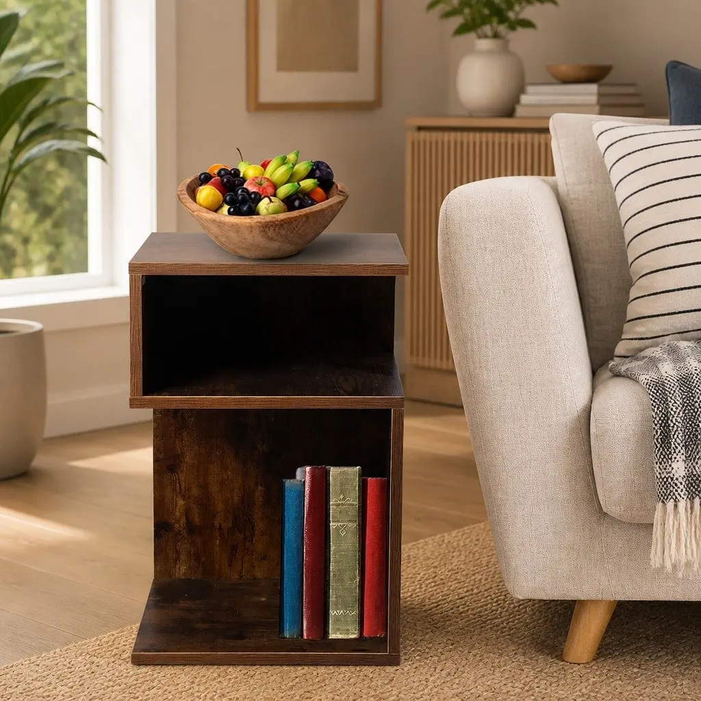 Bedside Table Particle Board 33x33x50cm Oak