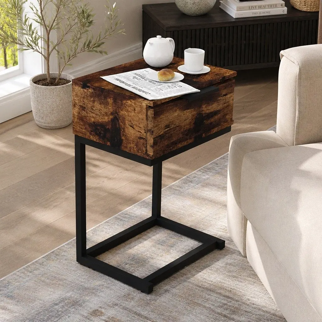 Bedside Table with Robust Storage Drawers