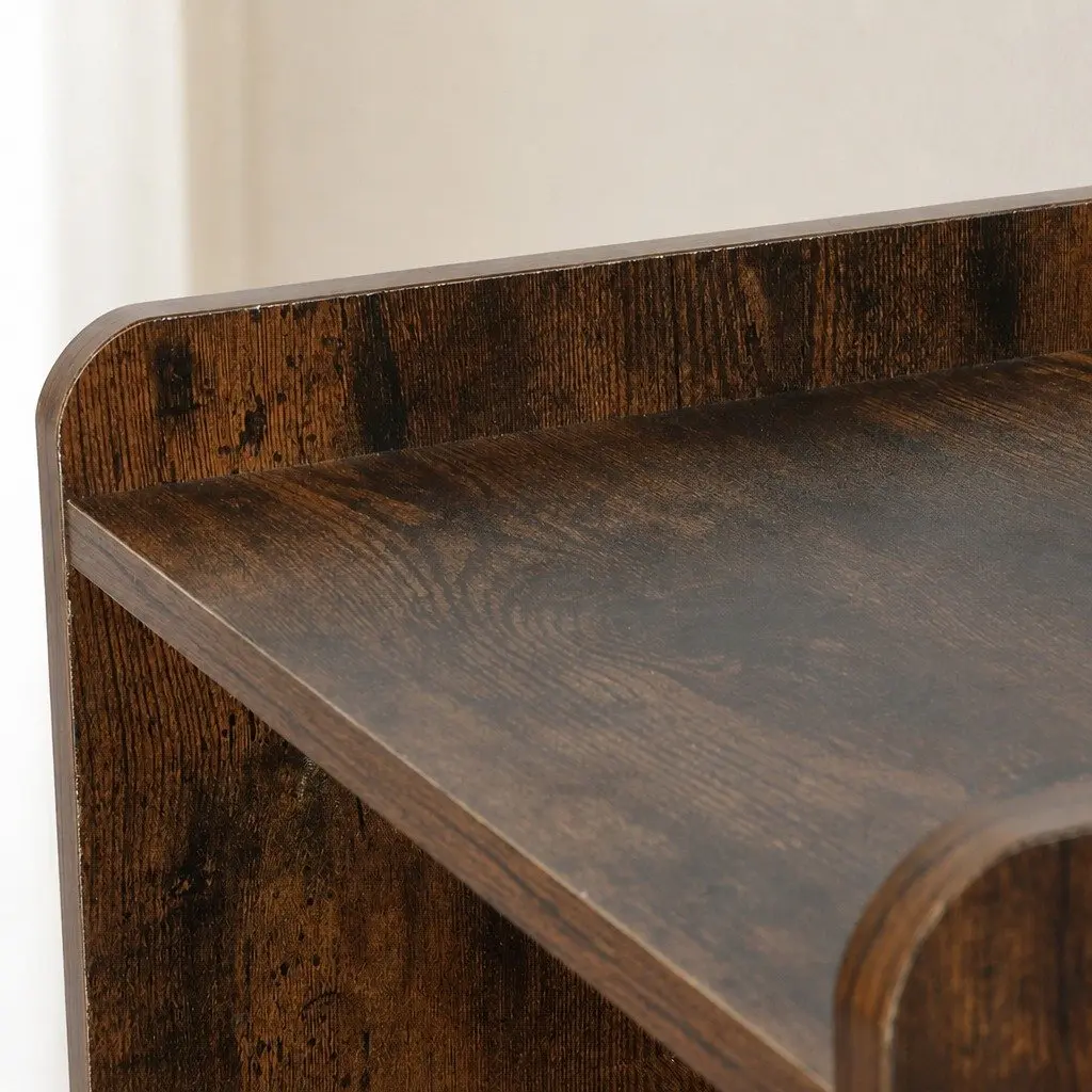 Oak Bedside Table with USB Charger & LED Light