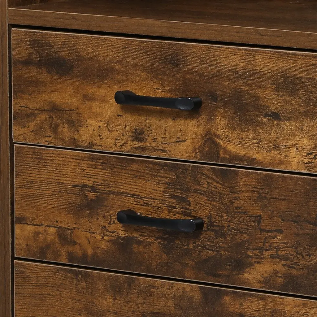 Oak Bedside Table with USB Charger & LED Light