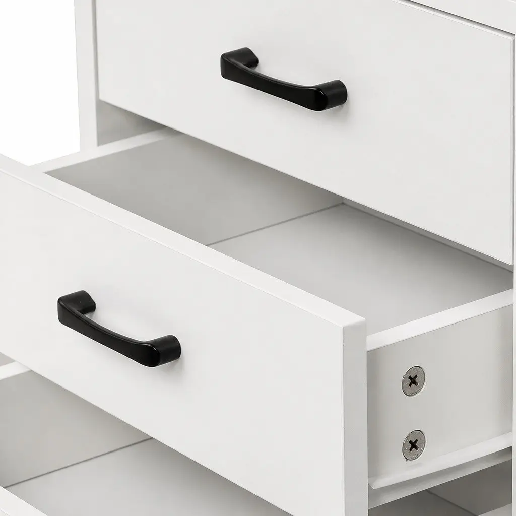 Bedside Table with LED Light and USB Charger