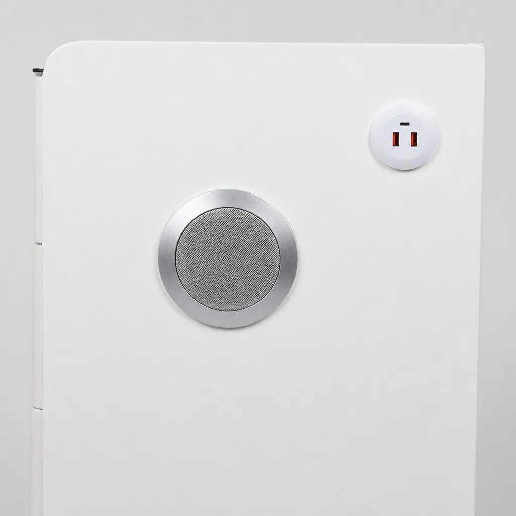 Bedside Table with LED Lights & Wireless Charging