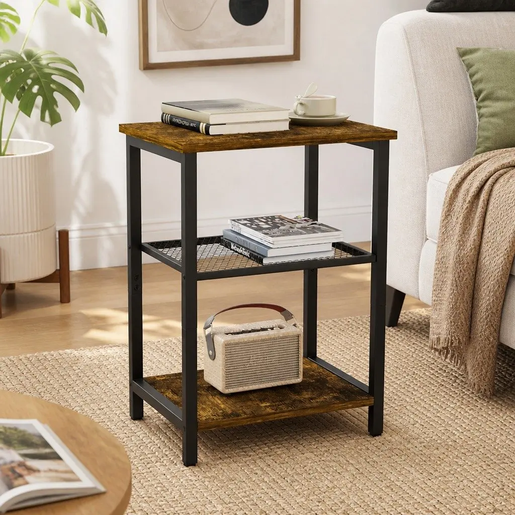3-Tier Side Table with Ample Storage