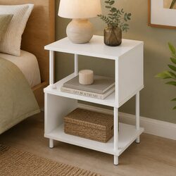 Stylish S-Shaped 3-Tier Storage Side Table for Home