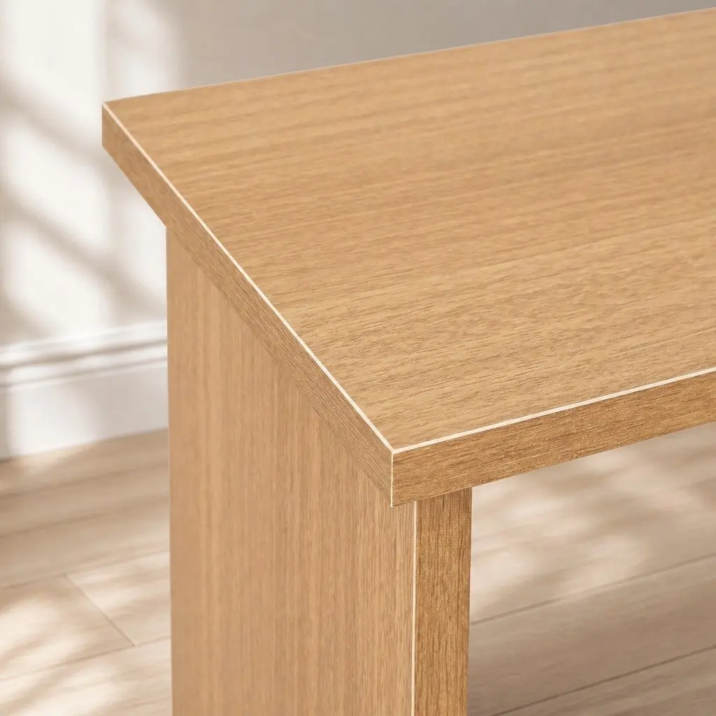 Side Table MDF Dark Oak 45cm x 18cm x 55cm with Magazine Rack