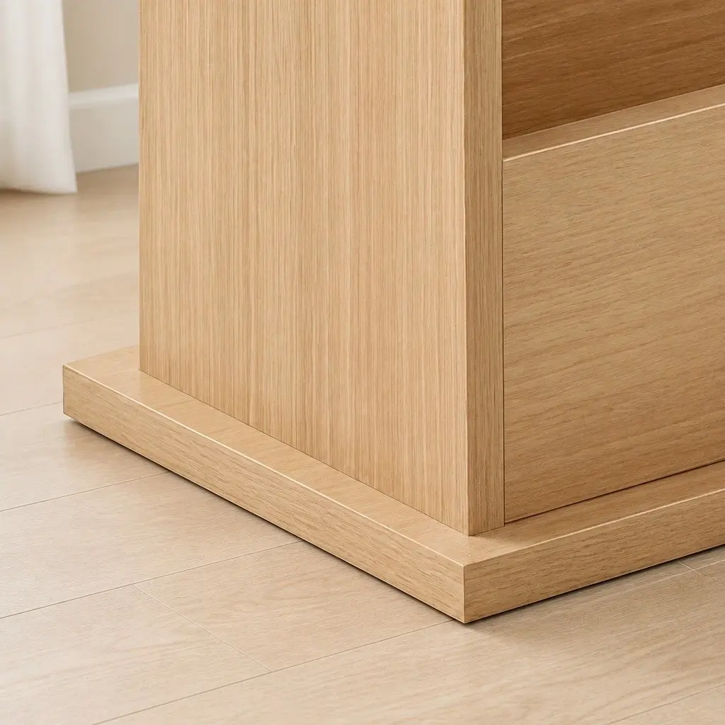 Side Table MDF Dark Oak 45cm x 18cm x 55cm with Magazine Rack