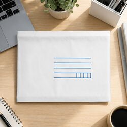 White Padded Bubble Mailer 120x180mm Printed Address Lines Self Seal 100 Pack