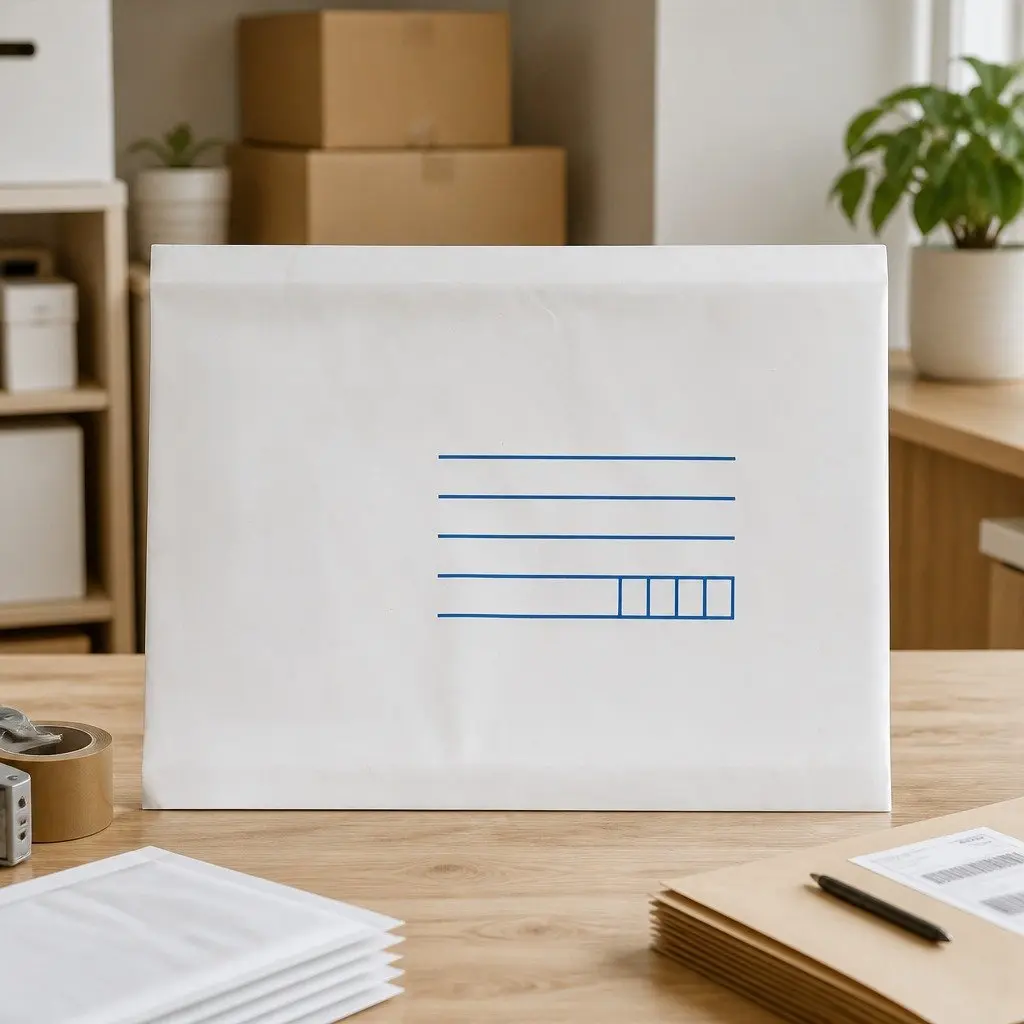 200 Pack of 120x180mm White Bubble Mailers with Printed Address