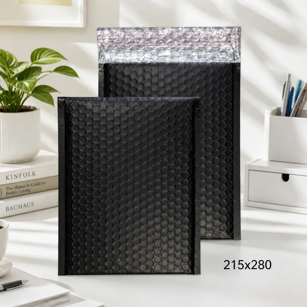 215x280mm Black Bubble Padded Mailer Pack of 100