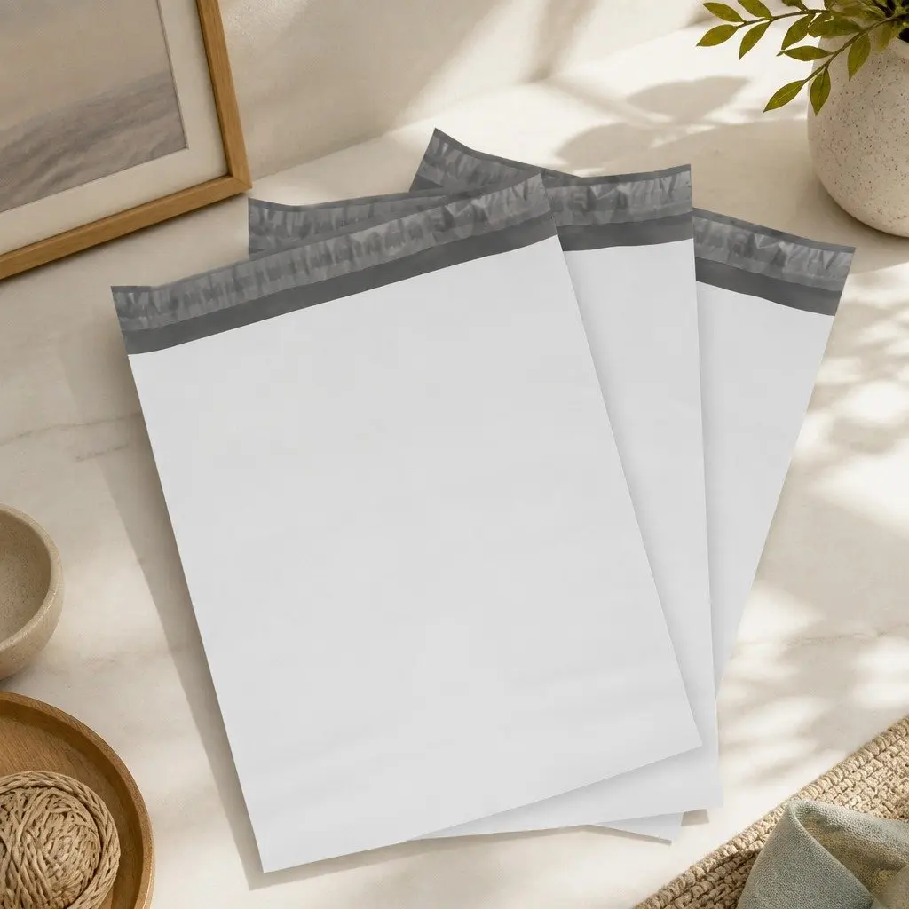 310x405mm White Poly Mailer Self-Sealing Bags