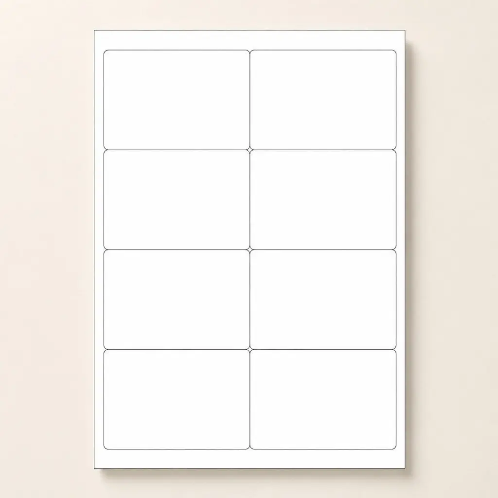 8 Up Self Adhesive Label Sheets A4 Matte White