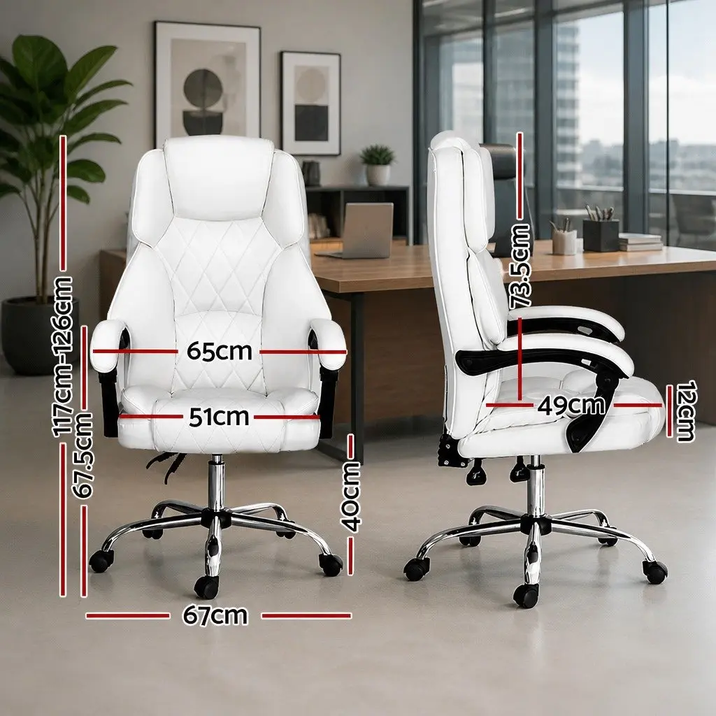 High-Back Executive Office Chair with Recline Function