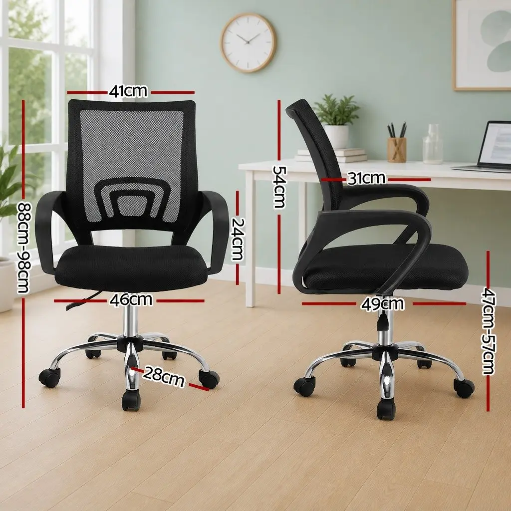 Ergonomic Mid Back Mesh Office Chair with Chrome Base