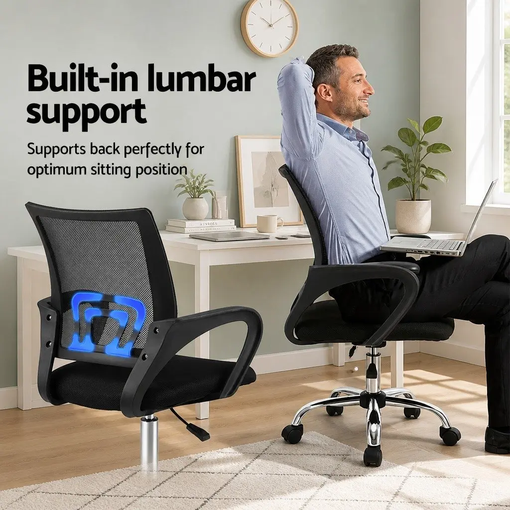Ergonomic Mid Back Mesh Office Chair with Chrome Base
