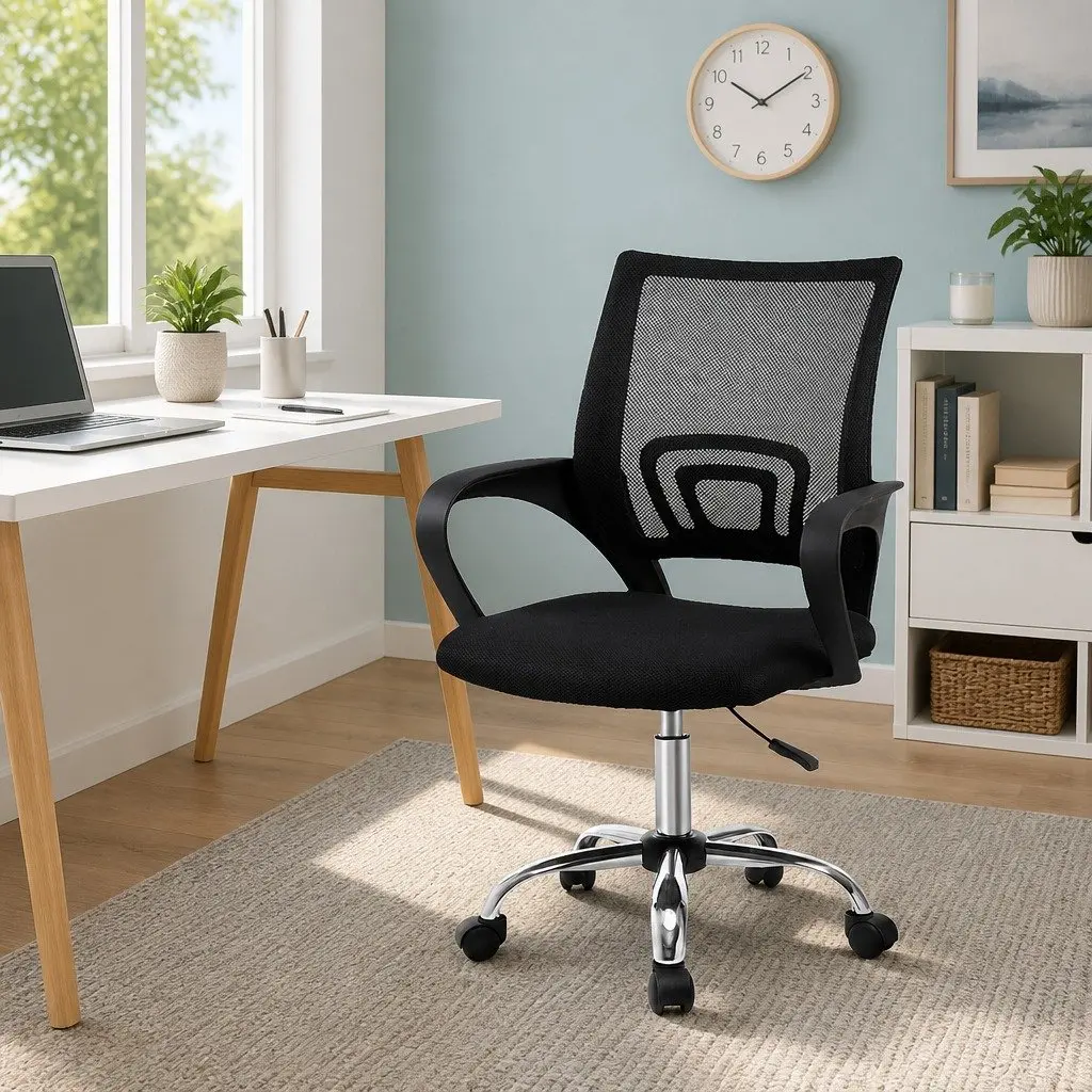 Ergonomic Mid Back Mesh Office Chair with Chrome Base