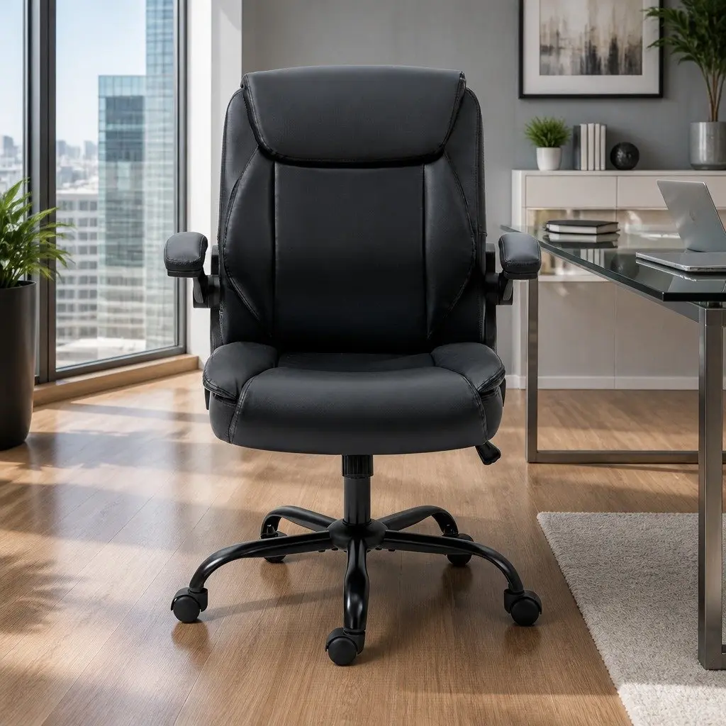 Black Adjustable Mid Back Executive Office Chair