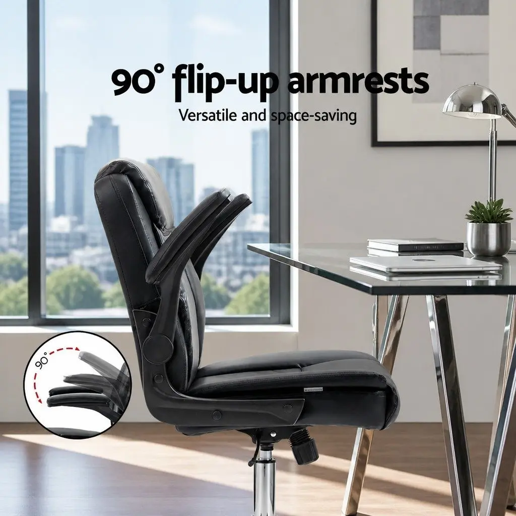 Black Adjustable Mid Back Executive Office Chair