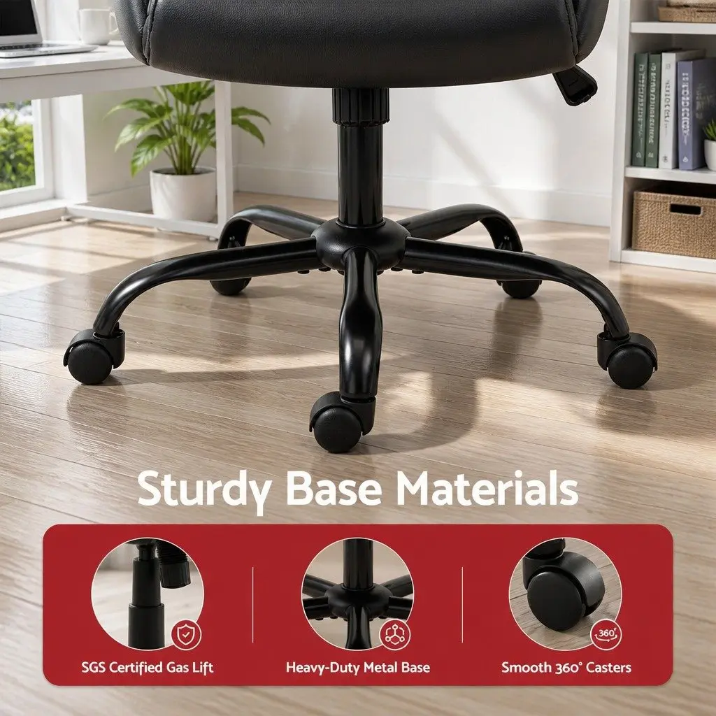 Black Adjustable Mid Back Executive Office Chair