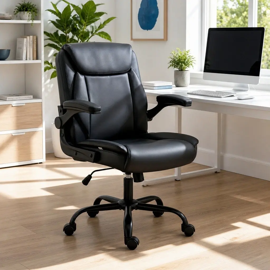 Black Adjustable Mid Back Executive Office Chair