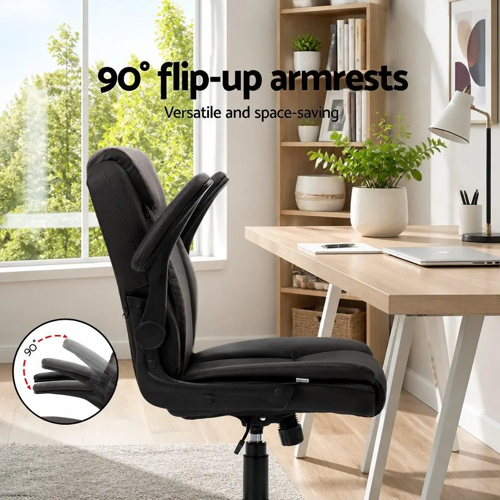 Brown Swivel Desk Chair with Height Adjustment