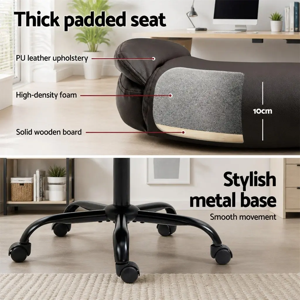 Brown Swivel Desk Chair with Height Adjustment