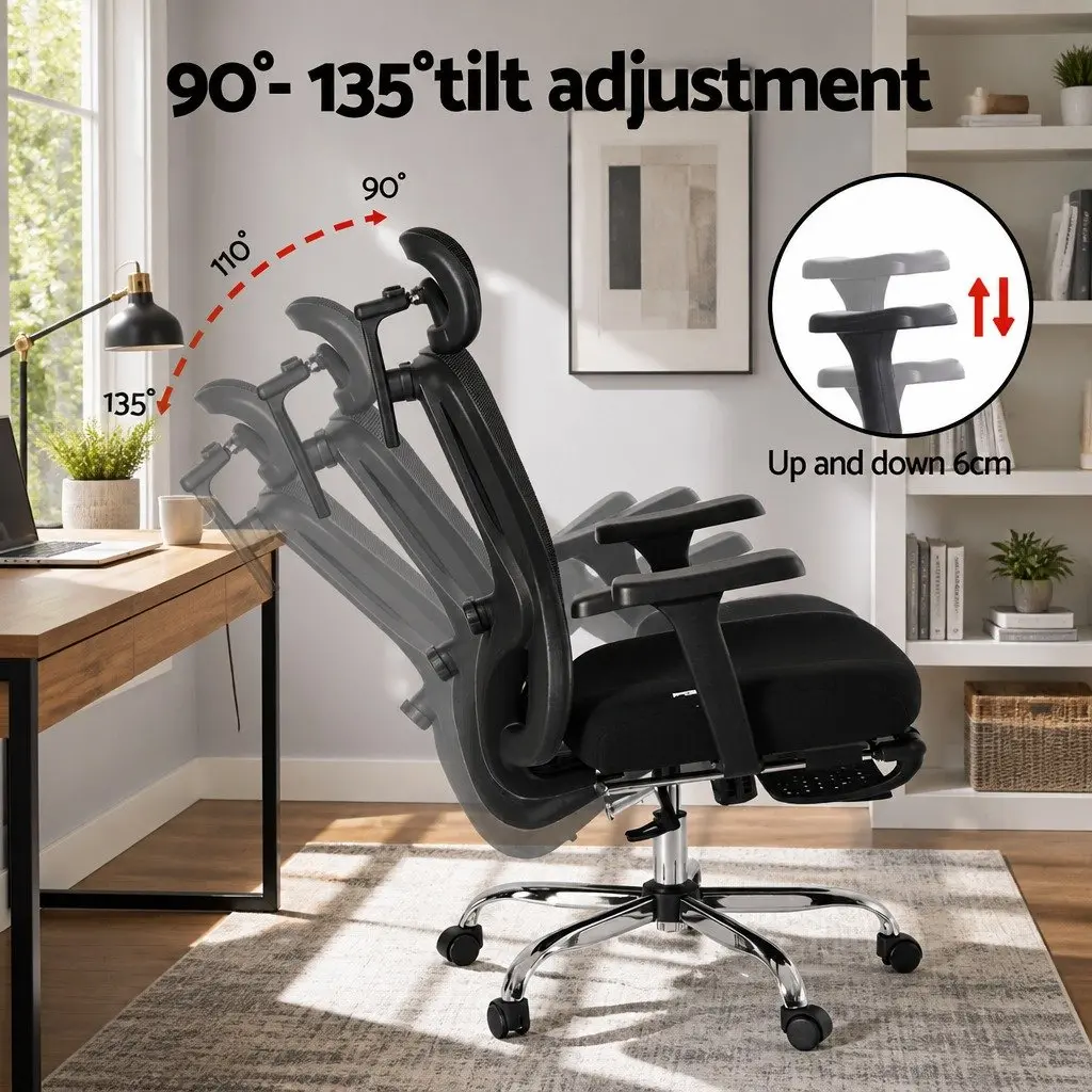 High-Back Ergonomic Mesh Office Chair with Lumbar Support