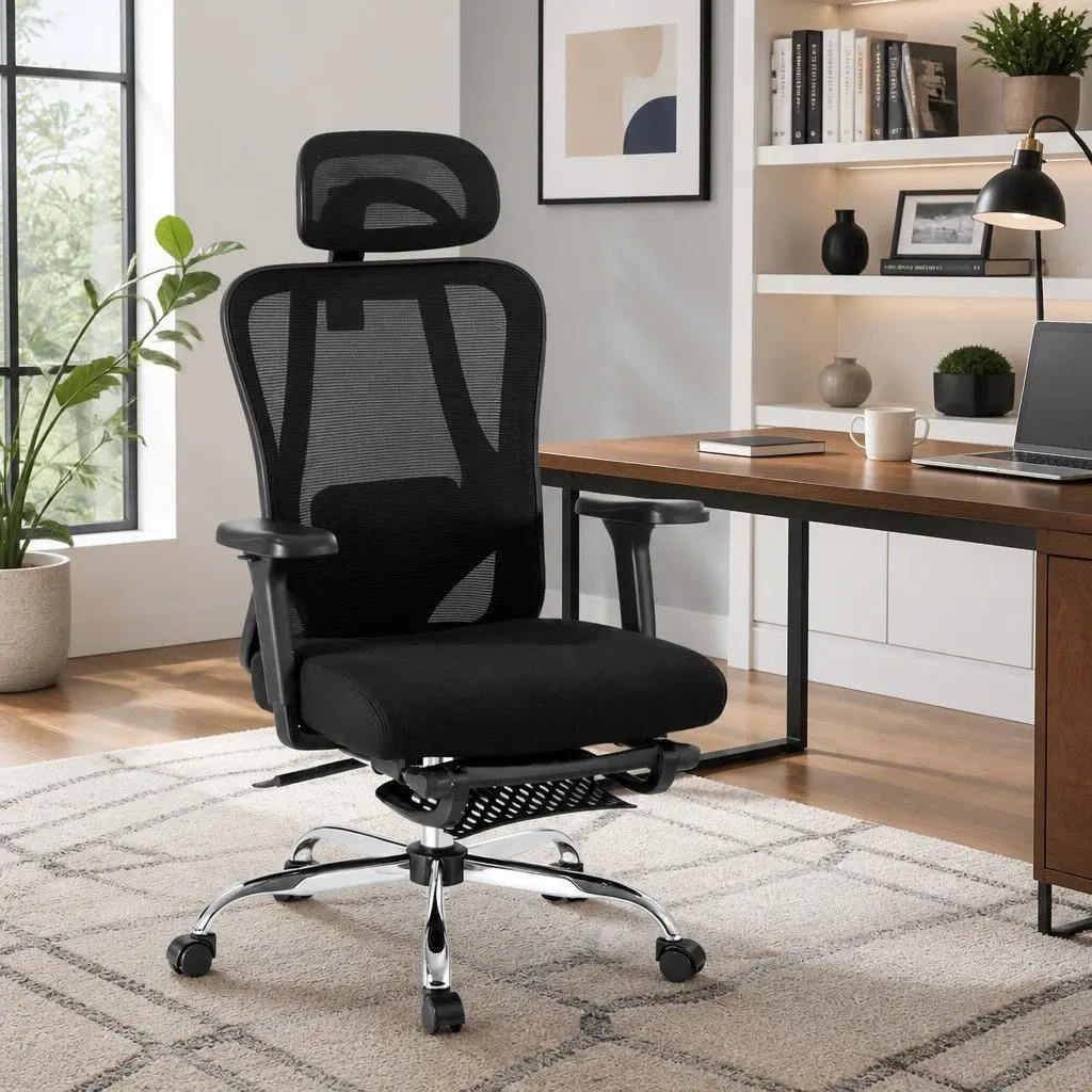 High-Back Ergonomic Mesh Office Chair with Lumbar Support