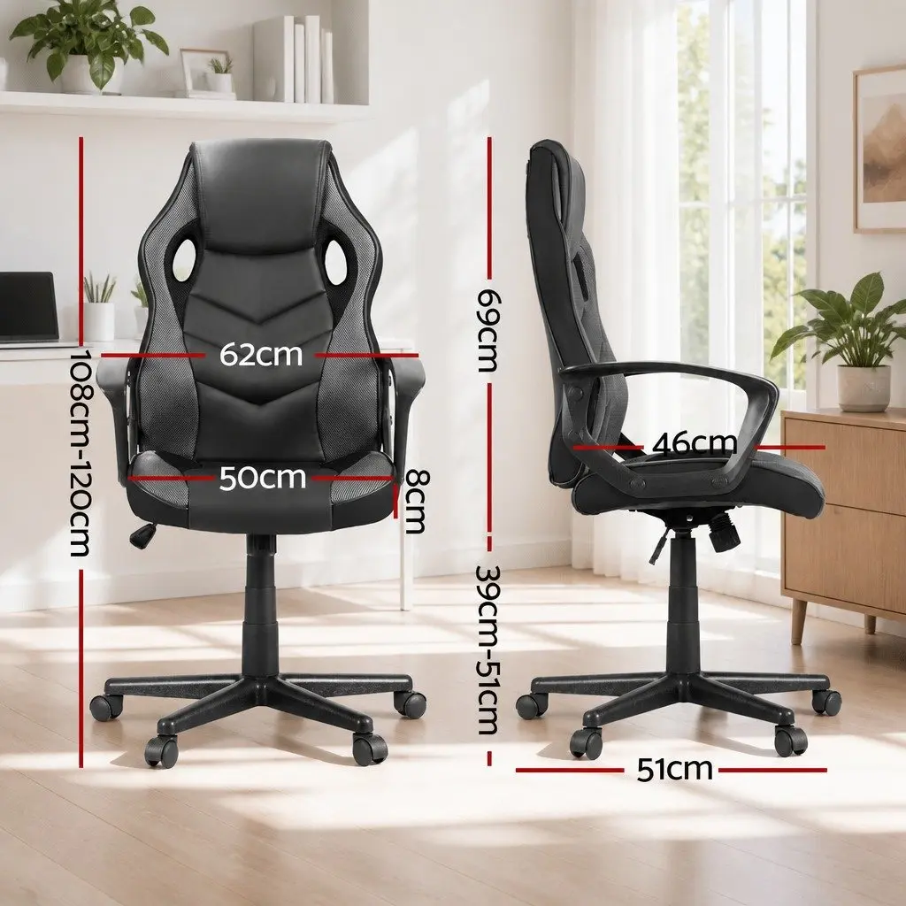 High-Back Gaming and Office Chair in Grey